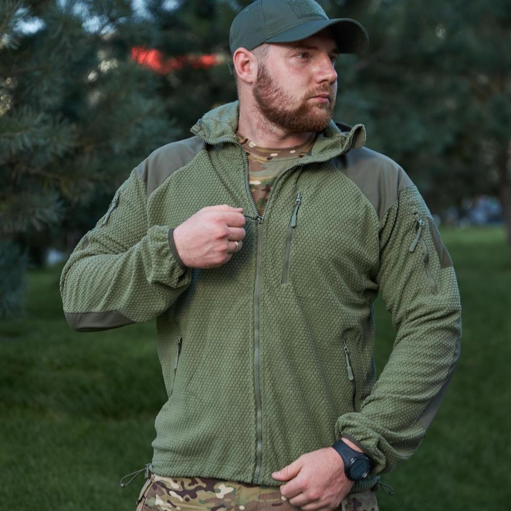 Флисовая кофта с капюшоном GEN 2 Olive 837 фото