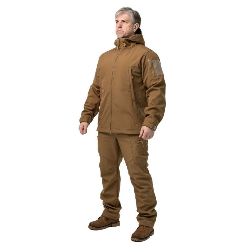 Тактичний костюм Soft Shell Military Coyote 1287 фото