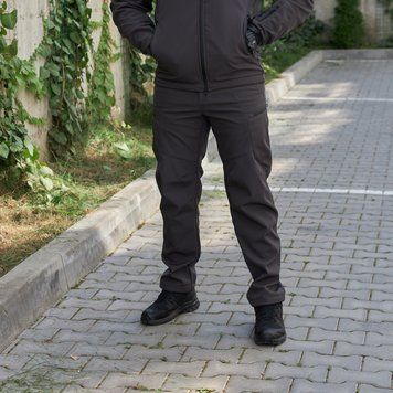 Тактические штаны Softshell на флисе Grey 5997 фото