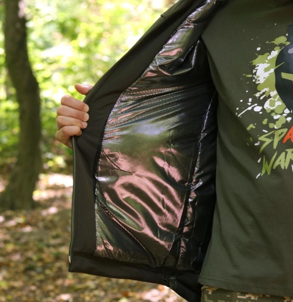 Зимова тактична куртка SoftShell Omni-Heat Olive 2189 фото