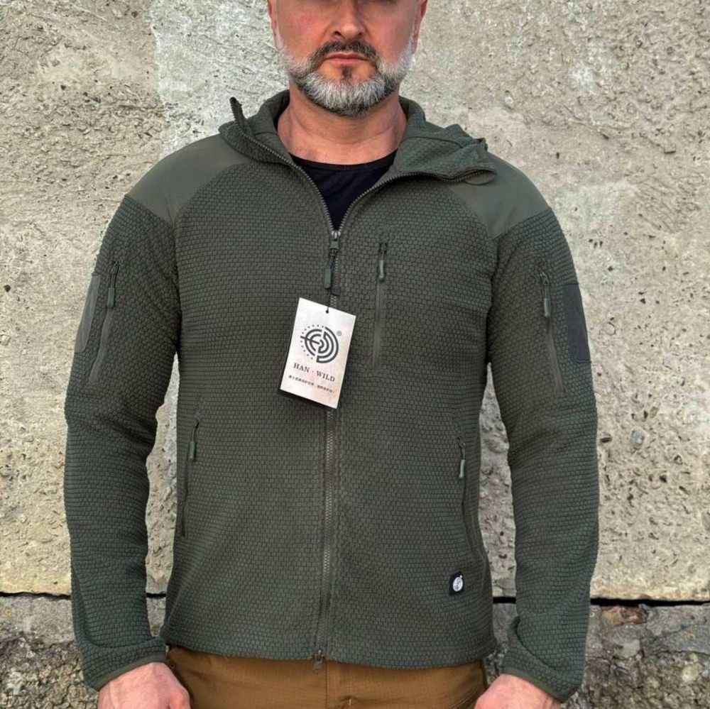 Флисовая кофта Han-Wild Grid Pro Olive 8420 фото