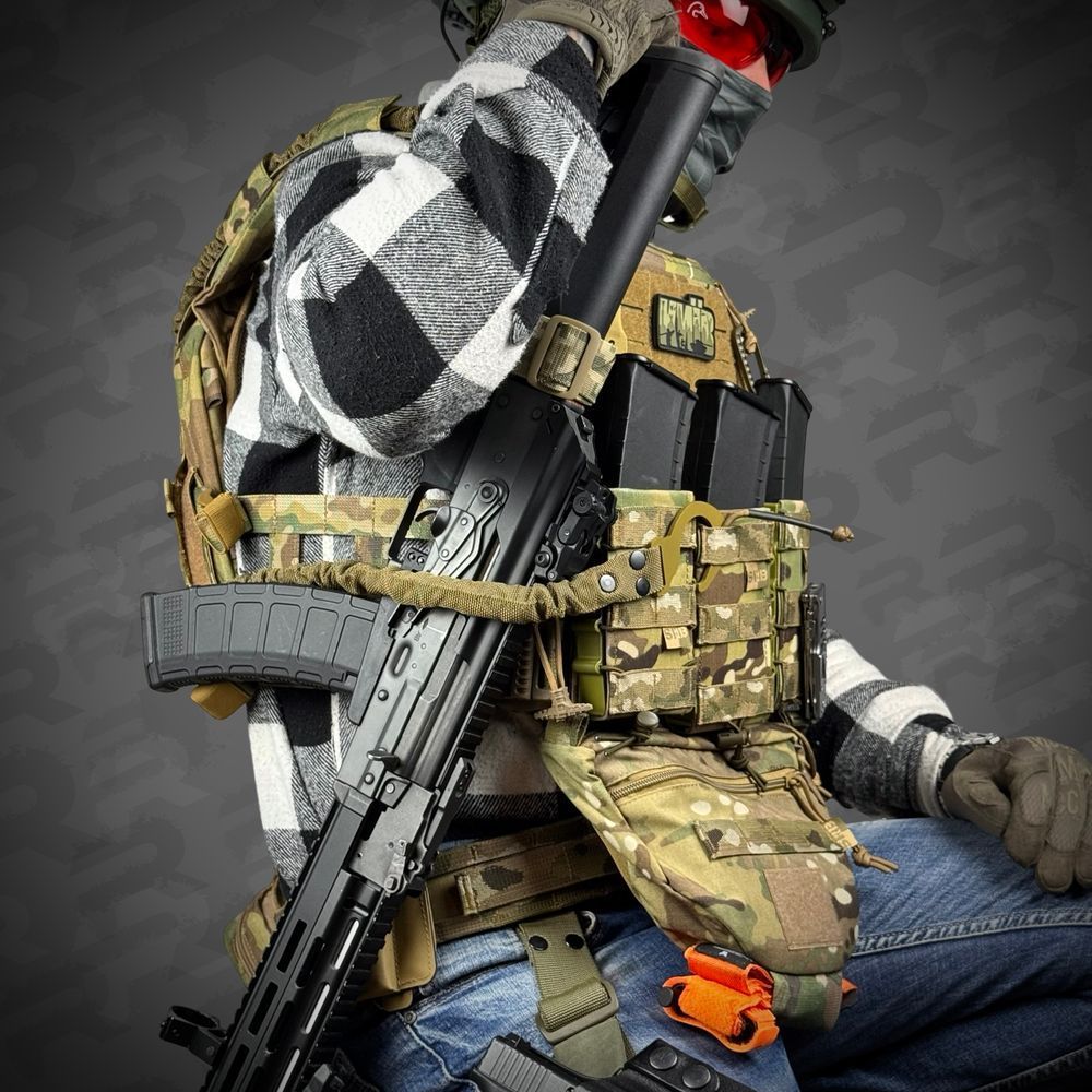 Комплект одноточкового плечового ременя з кріпленням до плитоноски RAGNAROK "THOR" Pixel 4464 фото