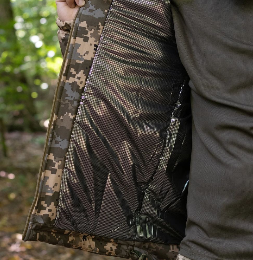 Зимова тактична куртка SoftShell Omni-Heat Pixel 2161 фото
