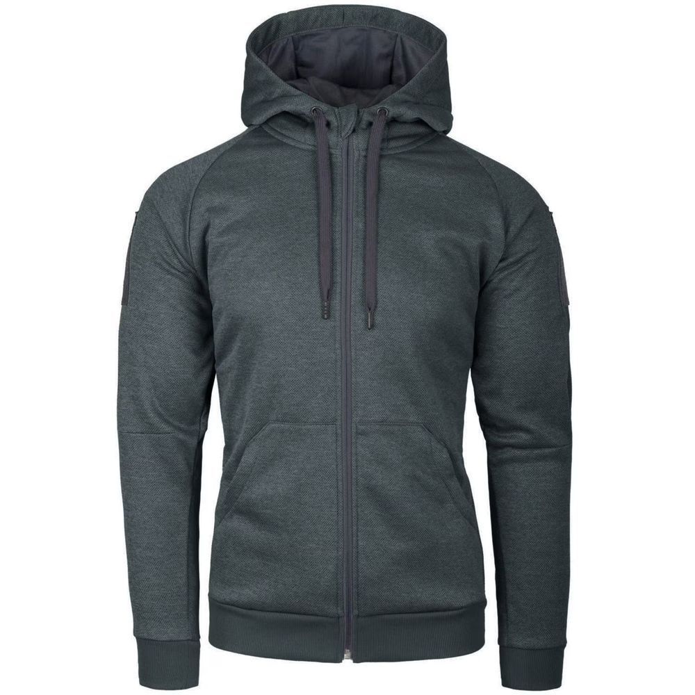 Кофта Helikon-Tex Urban Hoodie - Fullzip - Melange Black-Grey 1120 фото
