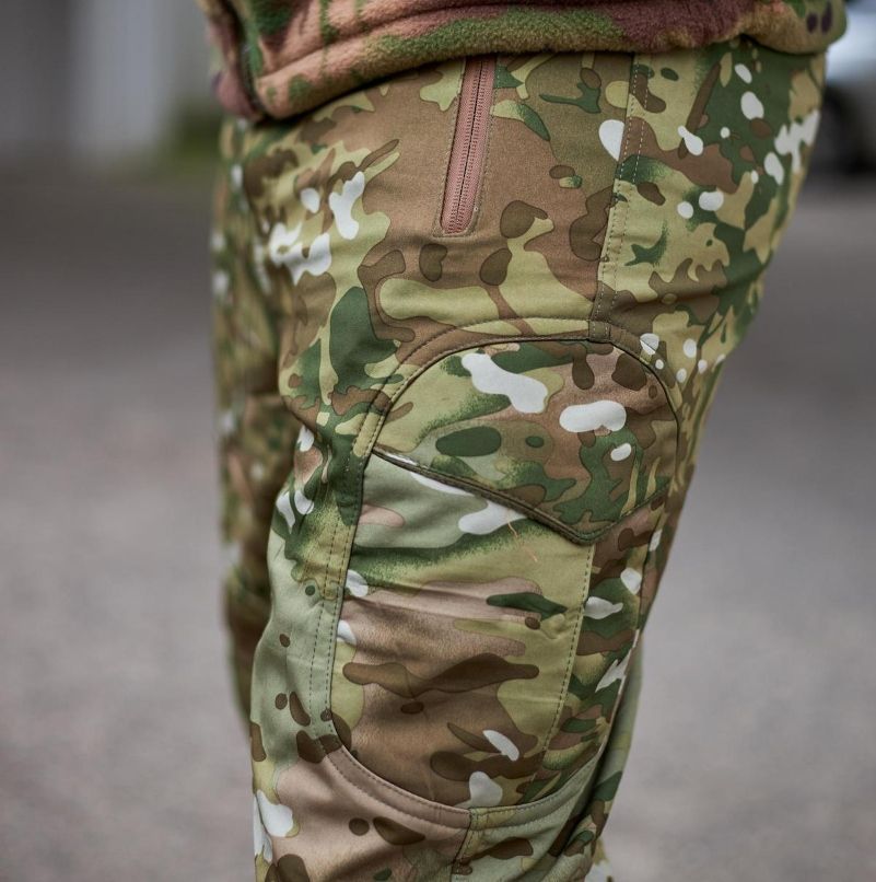 Тактические штаны ESDY Soft Shell на флисе Multicam 1224 фото