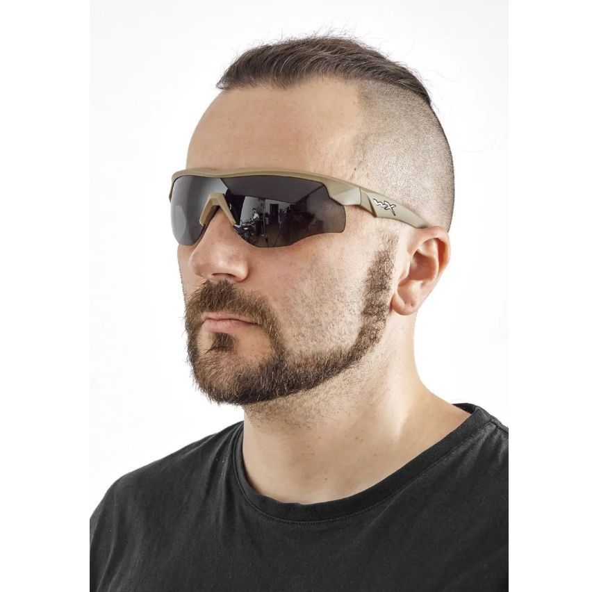 Окуляри балістичні Wiley X Rogue Comm. 3 лінзи (Grey/Clear/Rust) Tan 9300003 фото